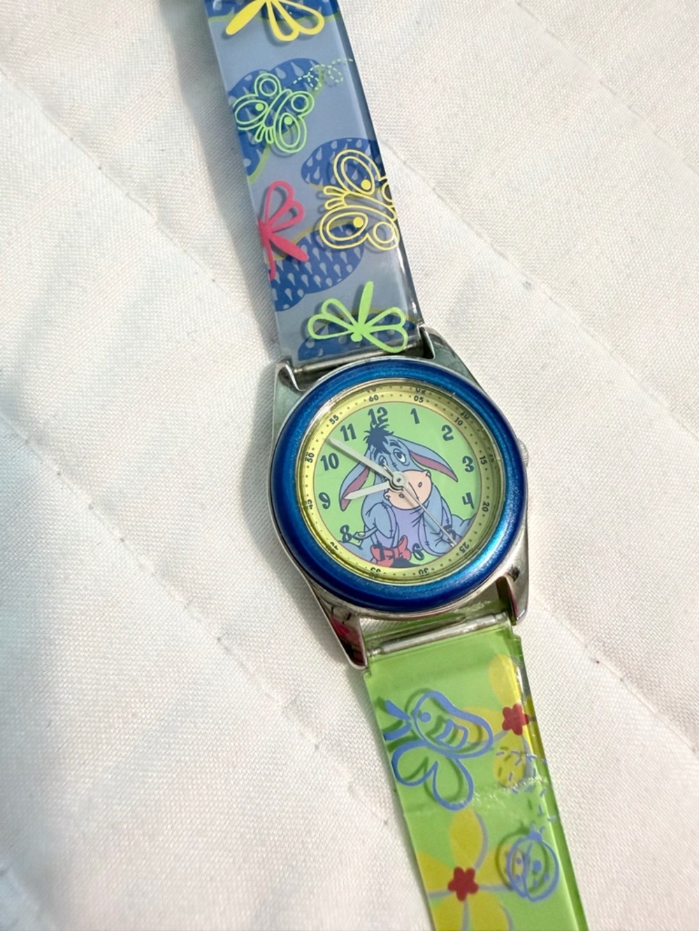 Vintage Eeyore Disney SII SEIKO MU0517 Silicone Band Watch RARE works New Battry